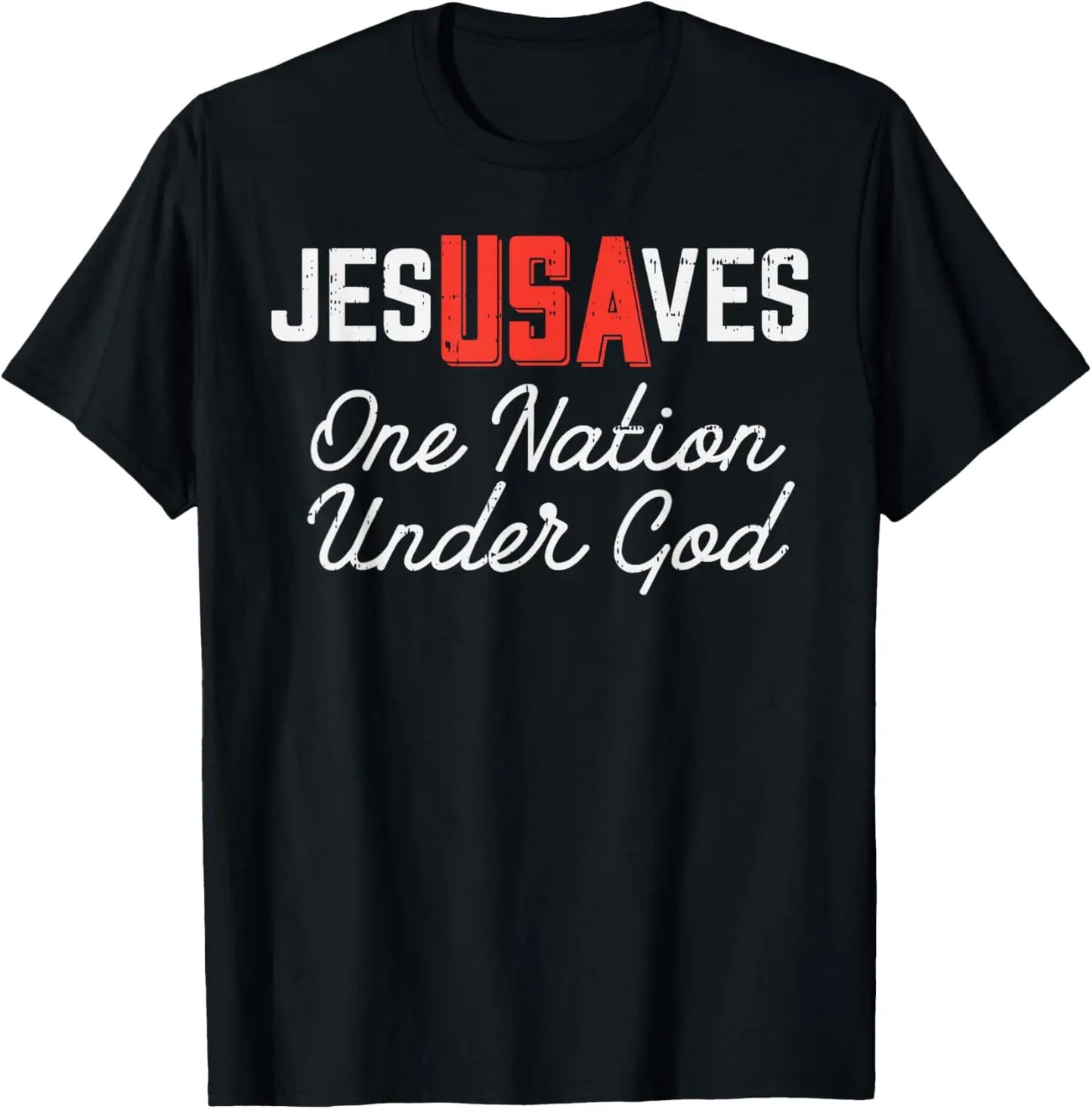 One Nation Under God Jesus Christian Gift T-Shirt