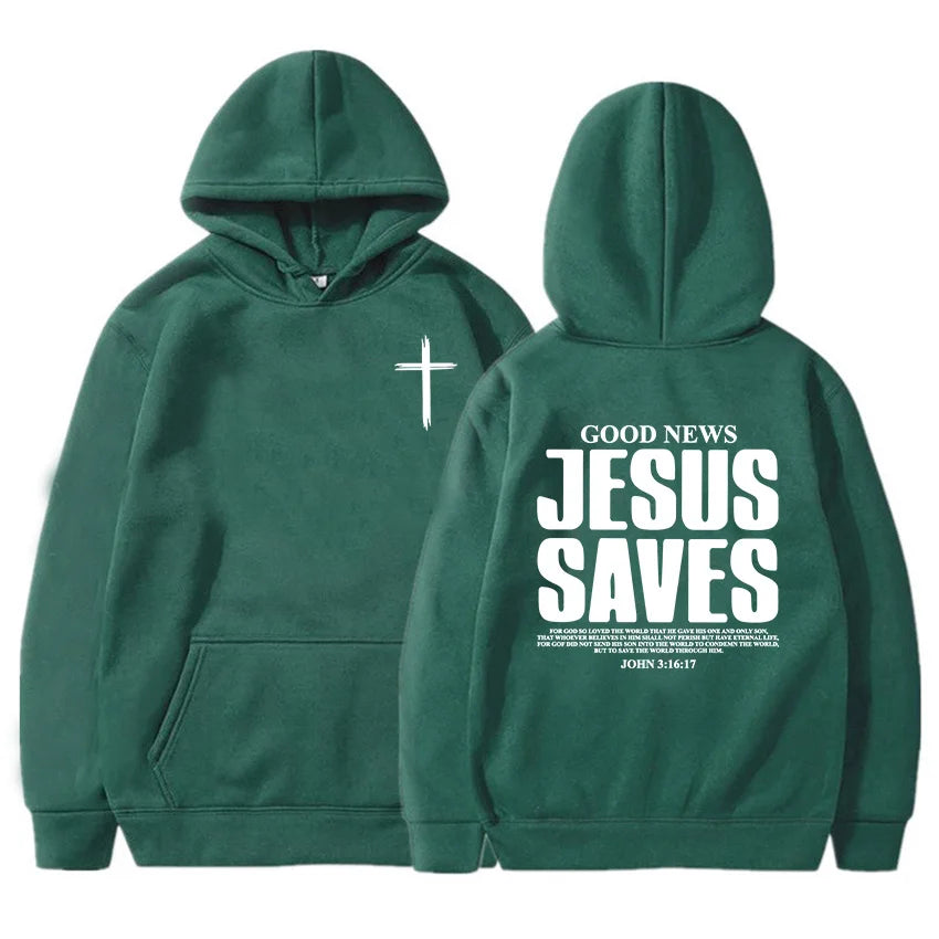 Jesus Saves John 3:16:17 Hoodies