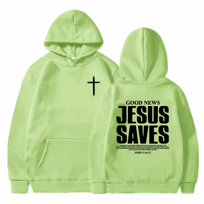 Jesus Saves John 3:16:17 Hoodies