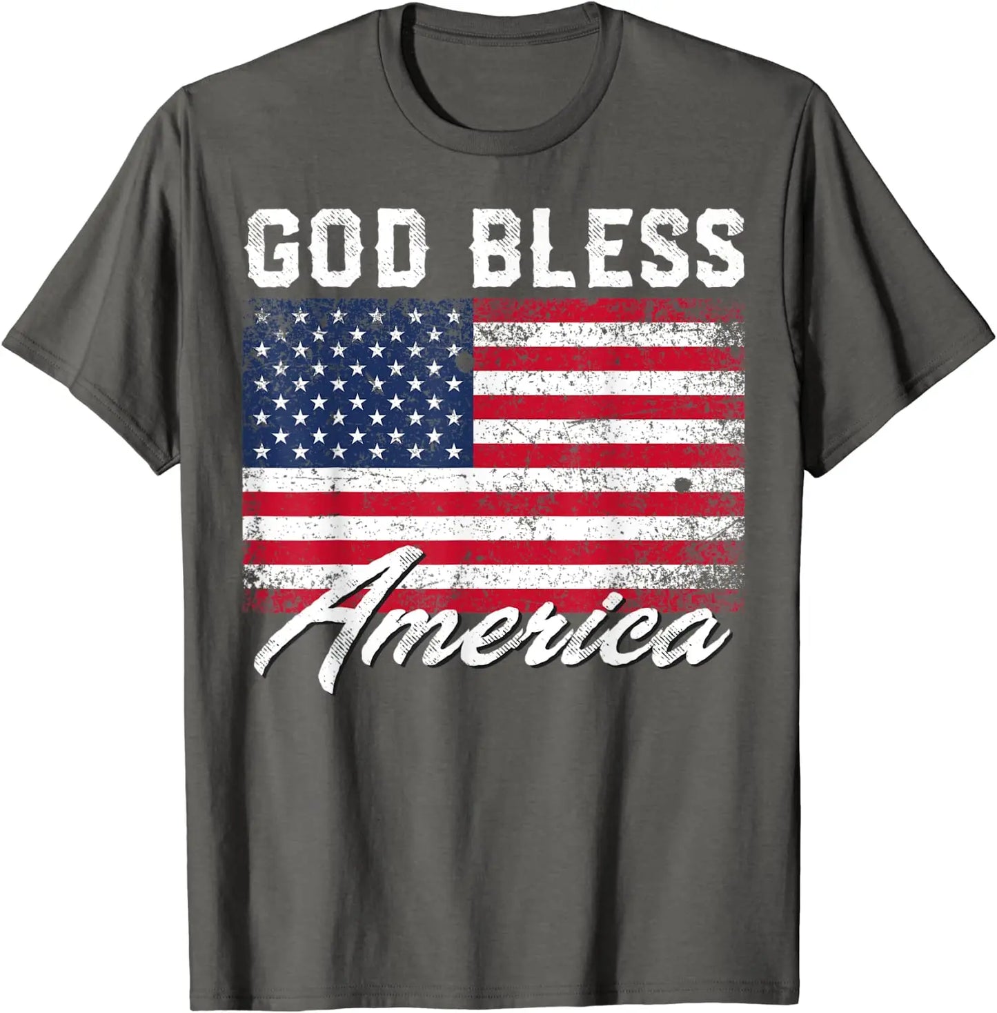 God Bless America USA Flag 4th of July Patriotic T-Shirt