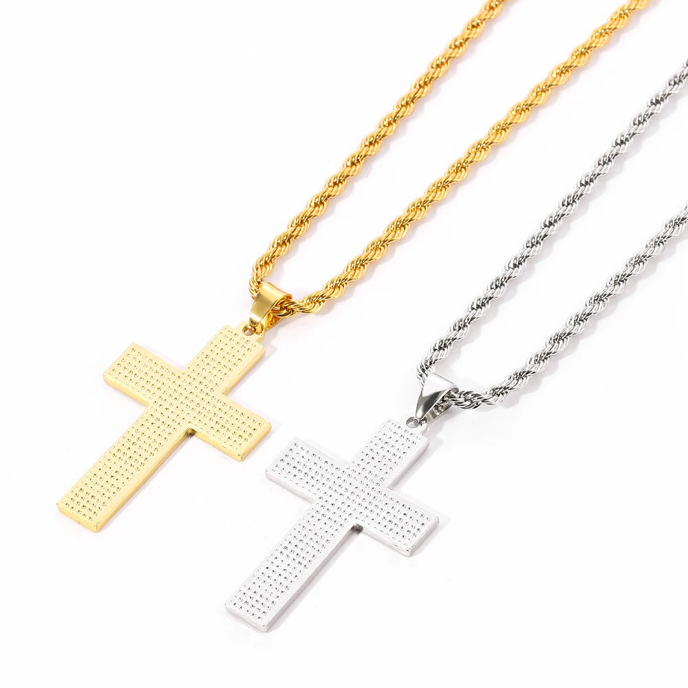 American Flag Cross Necklace