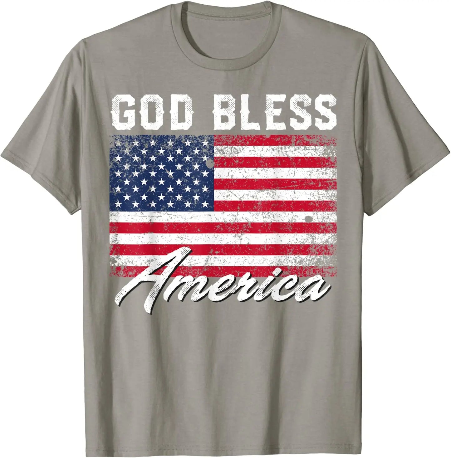 God Bless America USA Flag 4th of July Patriotic T-Shirt